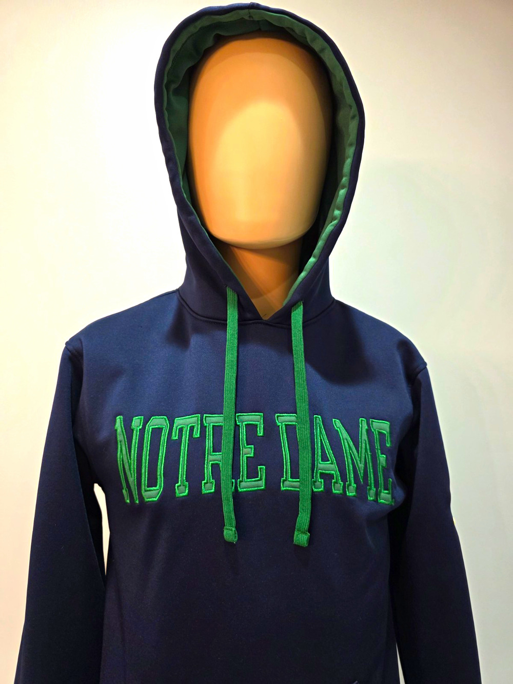 Adidas Notre Dame Fighting Irish Hoodie Navy Green Pullover Men's Small